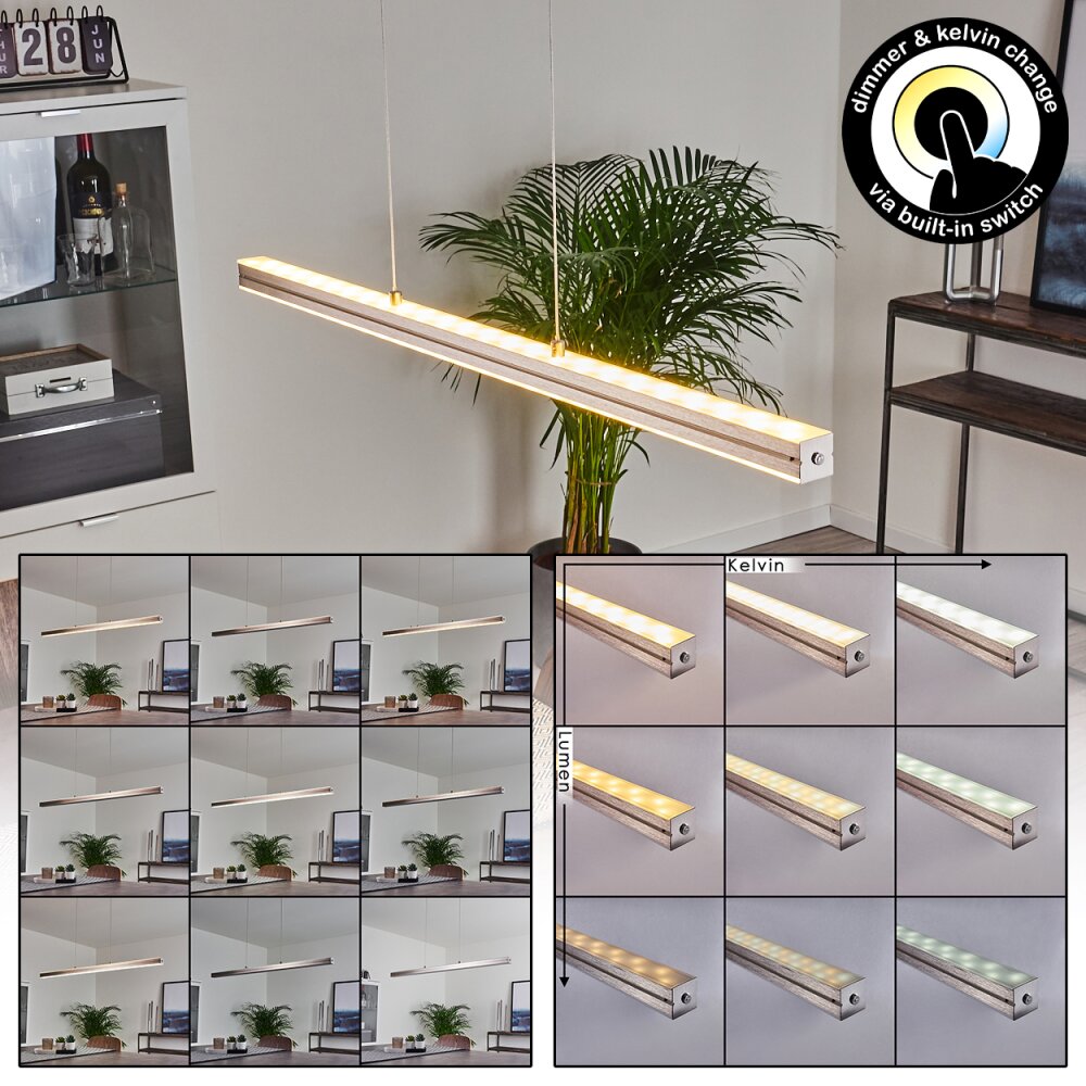 Suspension Goun LED Nickel mat, 2 lumières main product photo