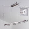 Suspension Goun LED Nickel mat, 2 lumières