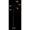 Lampadaire Globo CLARKE Noir, 5 lumières