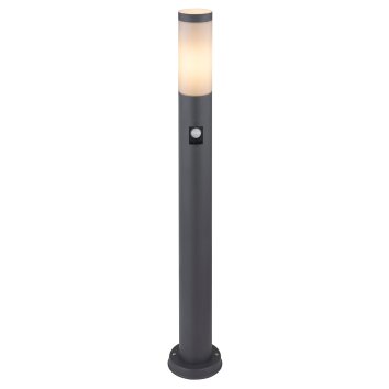Borne lumineuse Globo BOSTON Anthracite, 1 lumière, Détecteur de mouvement