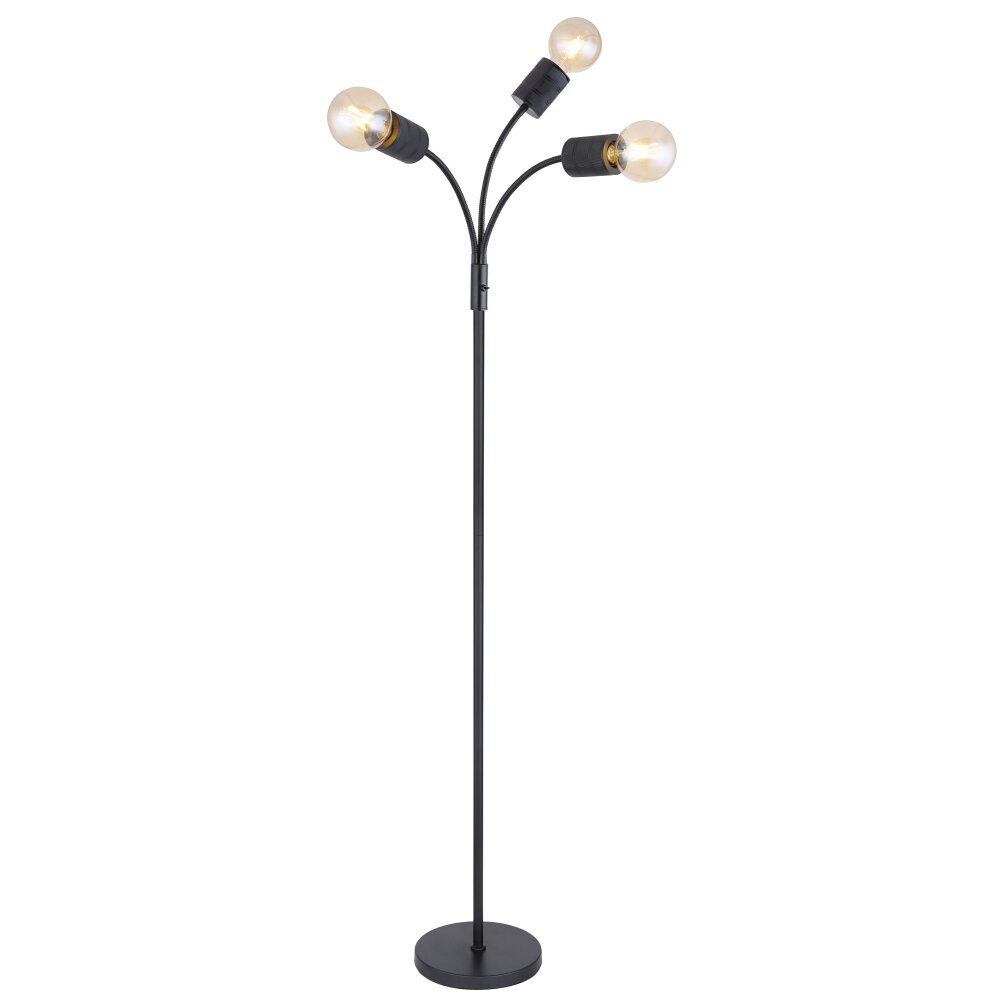 Lampadaire Globo HERMINE Noir, 3 lumières main product photo