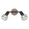 Plafonnier Globo XARA Couleur bois, Noir, 2 lumières