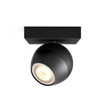 Spot, kit d'extension Philips Hue Ambiance White Buckram Noir, 1 lumière