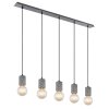 Suspension Globo FREDDY Argenté, 5 lumières