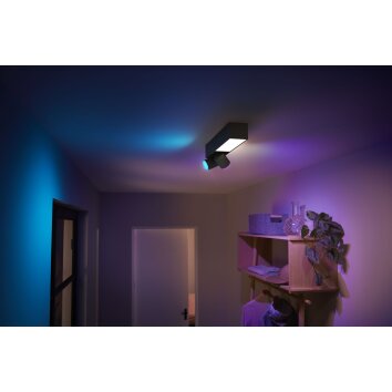 Plafonnier Philips HUE Centris LED Noir, 3 lumières, Changeur de couleurs