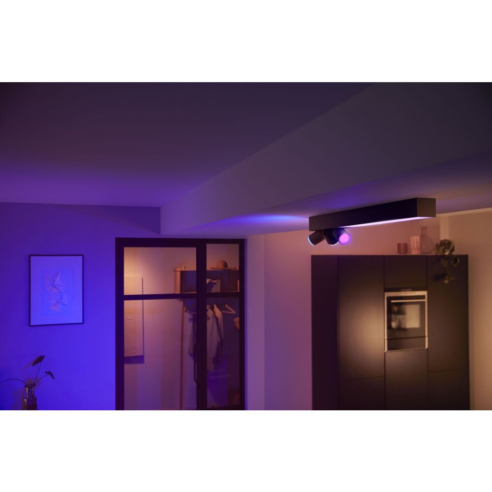 Plafonnier Philips HUE Centris LED Noir, 3 lumières, Changeur de couleurs main product photo
