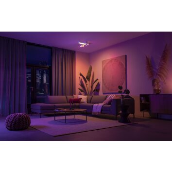 Plafonnier Philips HUE Centris LED Blanc, 3 lumières, Changeur de couleurs