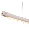 Suspension Globo FELICITAS LED Bois clair, Noir, 2 lumières