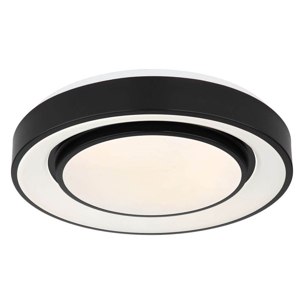 Plafonnier Globo SULLY LED Noir, 1 lumière, Télécommandes, Changeur de couleurs main product photo