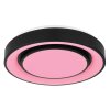 Plafonnier Globo SULLY LED Noir, 1 lumière, Télécommandes, Changeur de couleurs
