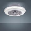 Ventilateur de plafond Leuchten Direkt DION LED Argenté, 1 lumière, Télécommandes, Changeur de couleurs