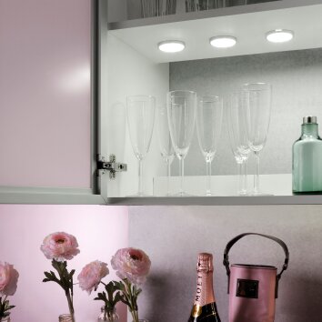 lampes pour bandeaux Leuchten Direkt THEO LED Acier inoxydable