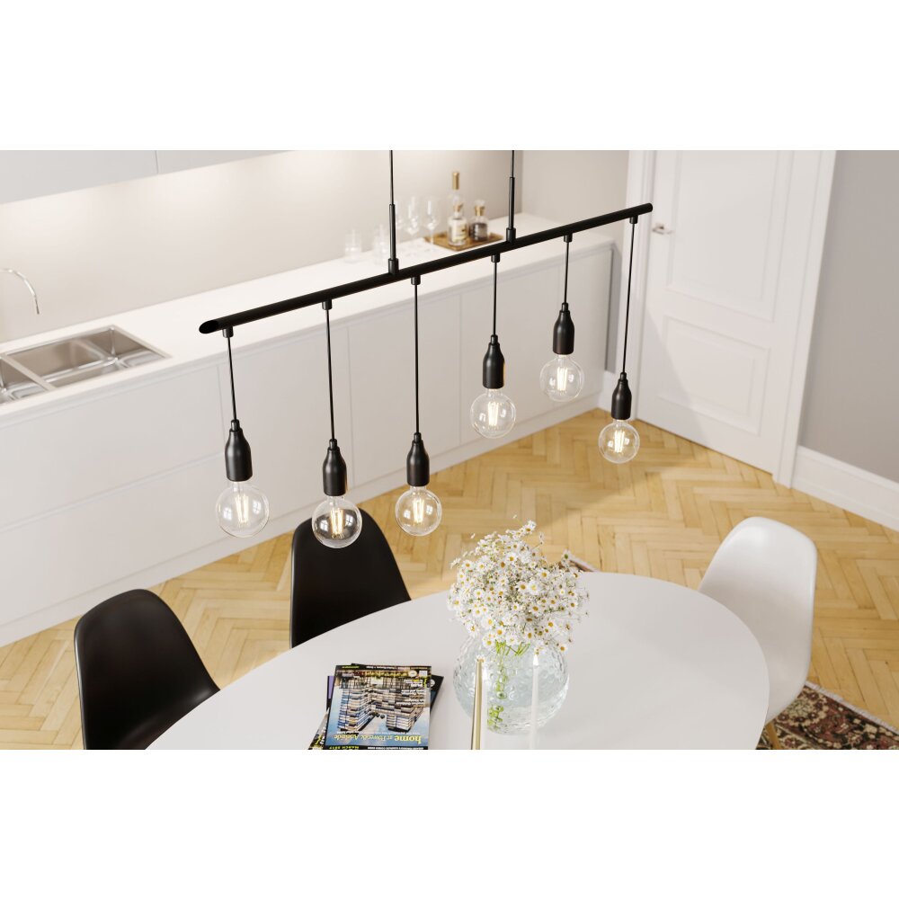 Suspension By Rydens Skyline Noir, 6 lumières main product photo