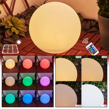 Lampe solaires Ykullen LED Noir, 1 lumière, Télécommandes, Changeur de couleurs