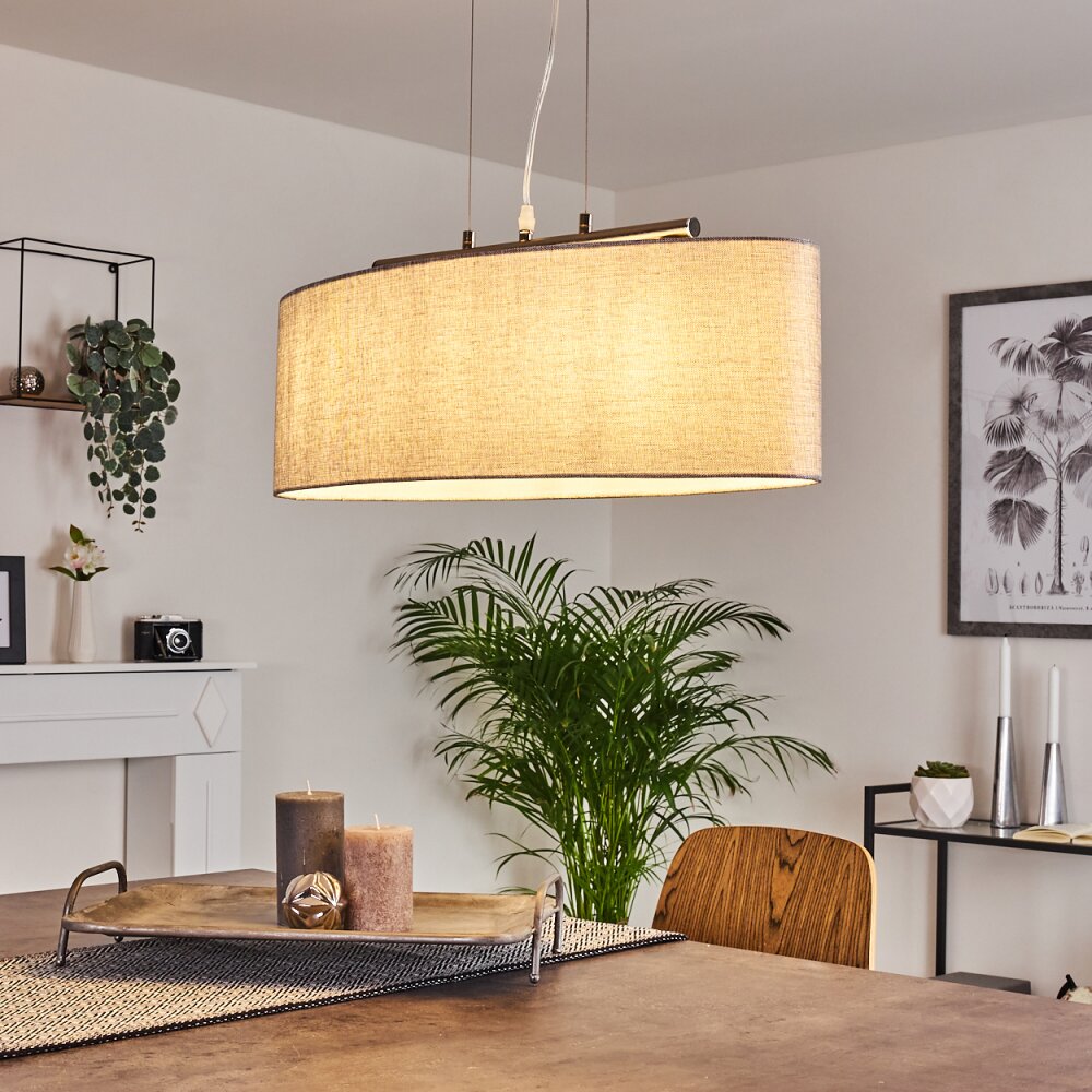 Suspension Tallaboa Gris, Nickel mat, 3 lumières main product photo