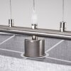 Suspension Tallaboa Gris, Nickel mat, 3 lumières