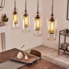 Suspension Crucible Gris, Noir, 4 lumières Suspension Crucible Gris, Noir, 4 lumières