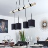 Suspension Betsele Bois clair, Noir, 4 lumières