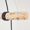 Suspension Betsele Bois clair, Noir, 4 lumières