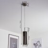 Suspension Vimodrone Nickel mat, 1 lumière