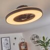 Ventilateur de plafond Qualiano LED Noir, Blanc, 1 lumière, Télécommandes