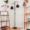 Lampadaire Sunasau Bois clair, Noir, 2 lumières