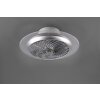 Ventilateur Reality Narvik LED Chrome, 1 lumière, Télécommandes