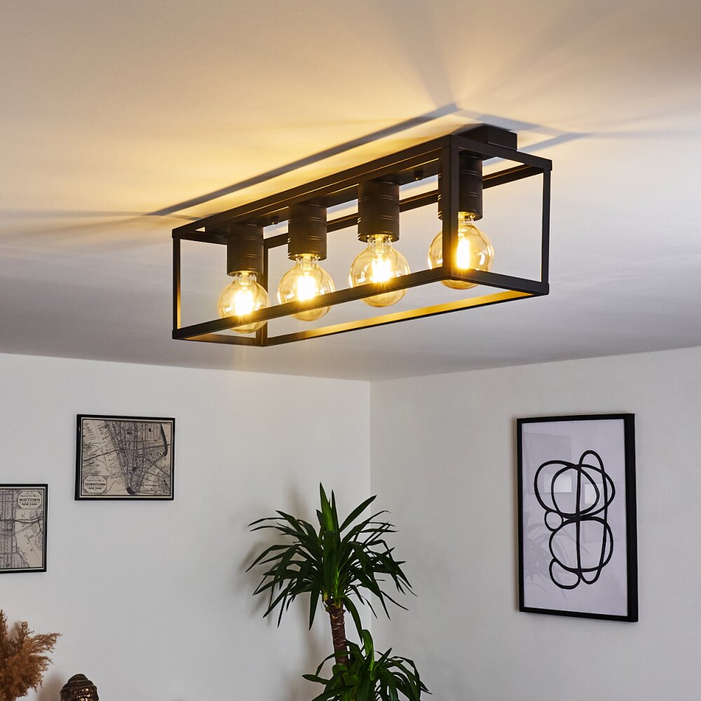 Plafonnier Salla Noir, 4 lumières main product photo