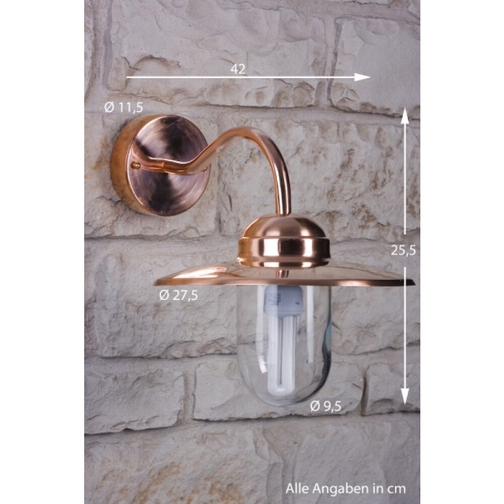 Applique Nordlux Luxembourg Cuivre, Transparent, 1 lumière main product photo