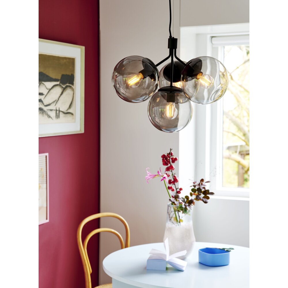 Suspension Nordlux IVONA Noir, 4 lumières main product photo