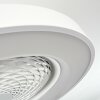 Ventilateur de plafond Penon LED Blanc, 1 lumière, Télécommandes