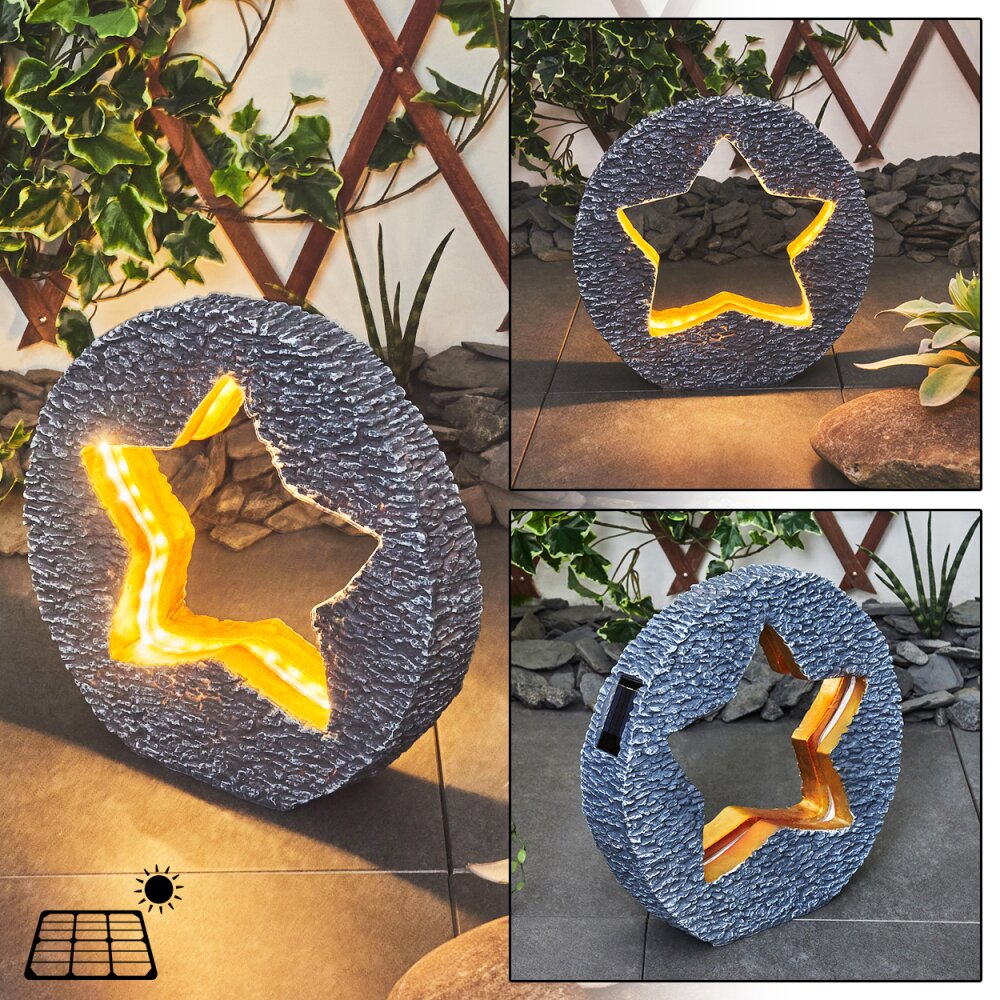 lampe solaire Siviri LED Bronze, Gris, 48 lumières main product photo