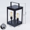 lampe solaire Sciolze Noir, Transparent, 2 lumières