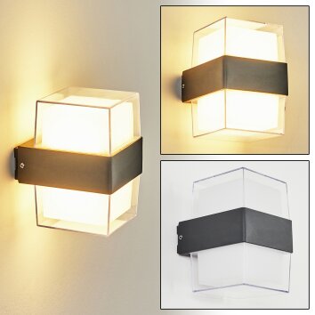 Applique murale d'extérieur Cesta LED Noir, 2 lumières