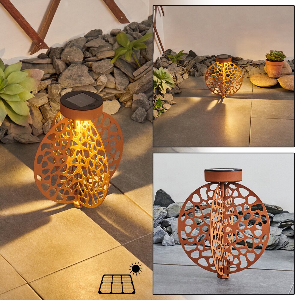 Lampe solaires Mesan LED Orange, Rouille, Noir, 1 lumière main product photo