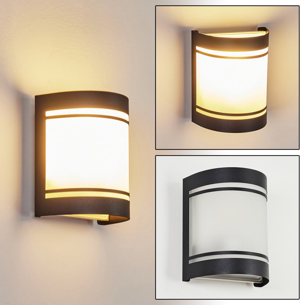 Applique murale d'extérieur Visnum Noir, Blanc, 1 lumière main product photo