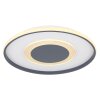 Plafonnier Globo NORA LED Anthracite, 1 lumière, Télécommandes