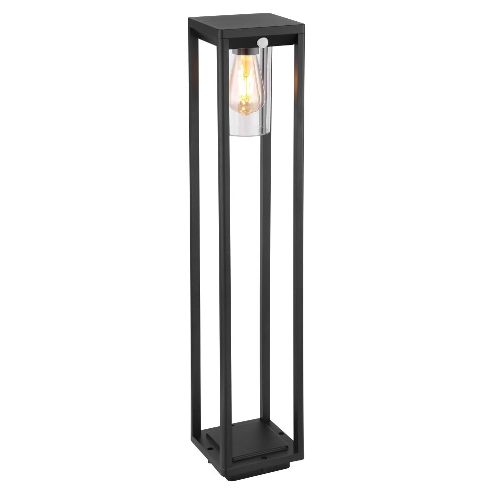 Borne lumineuse Globo CANDELA Noir, 1 lumière, Détecteur de mouvement main product photo