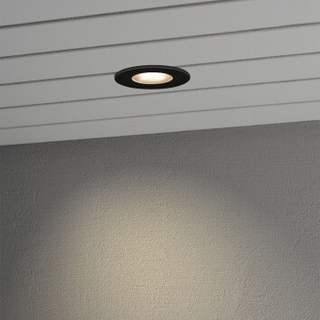 Spot encastrable au plafond Konstsmide LED Noir, 1 lumière