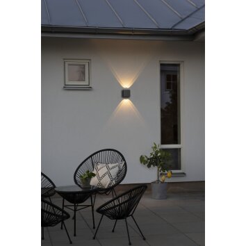 Applique murale d'extérieur Konstsmide Chieri LED Anthracite, 4 lumières