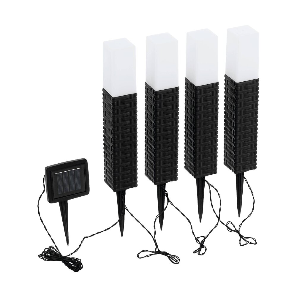 Lot de 5 lampes solaires Eglo STEP LED Brun, Noir, 4 lumières main product photo