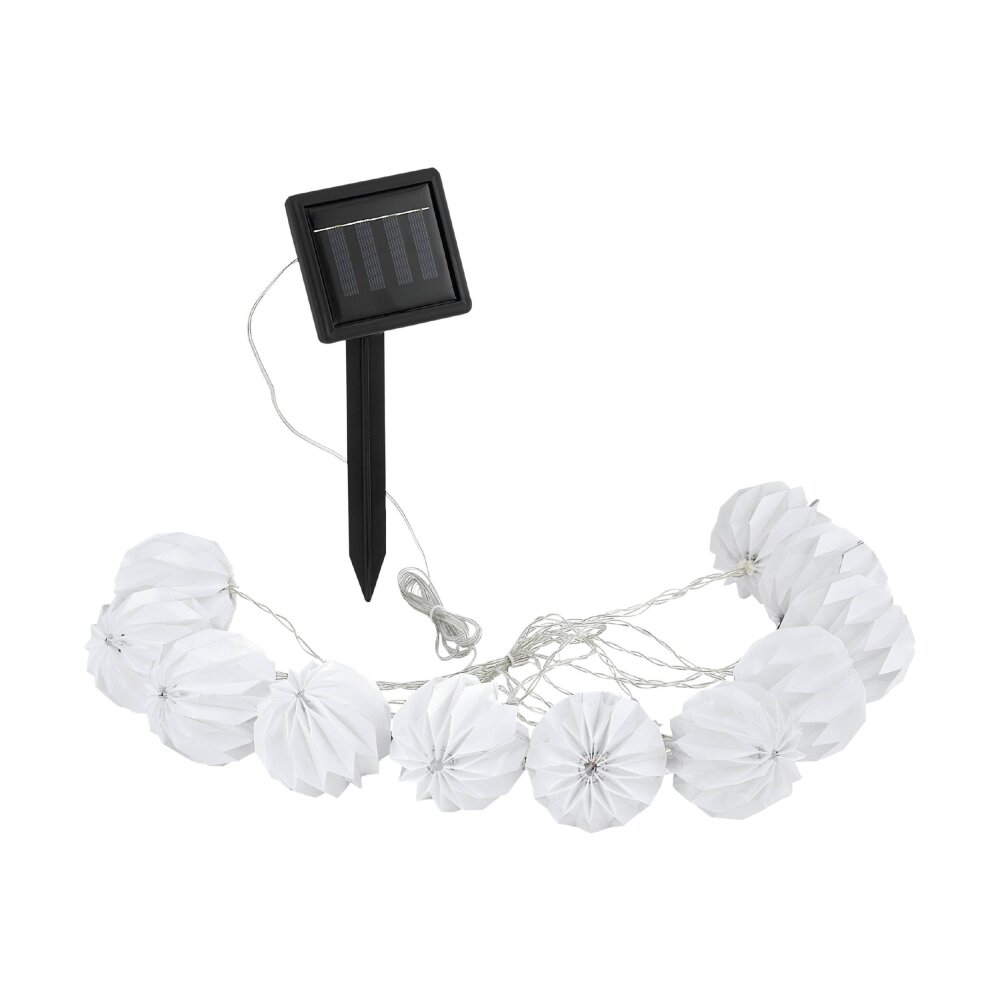 guirlande lumineuse solaire Eglo BALL LED Blanc, 10 lumières main product photo