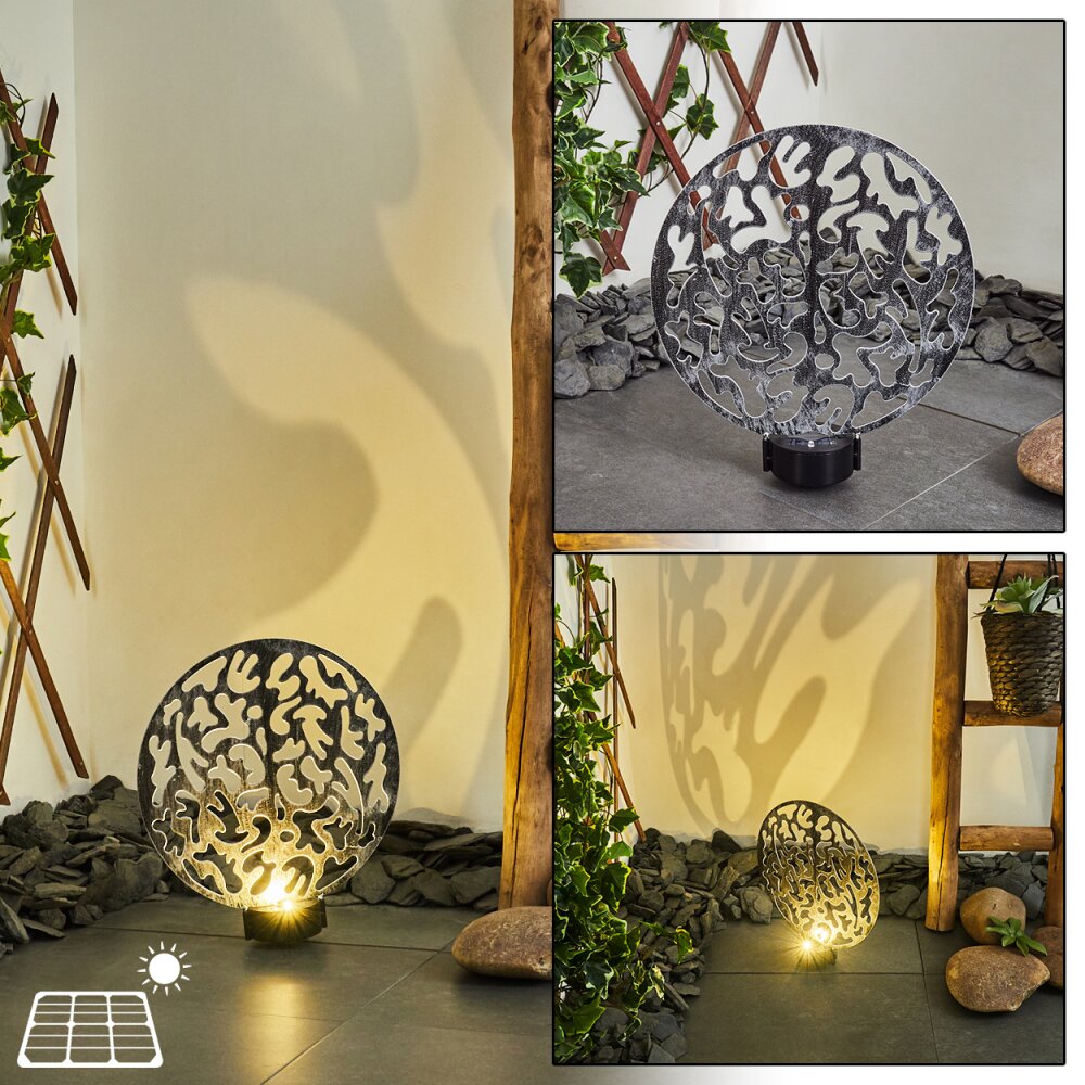 Lampe solaires Kupa LED Noir, Argenté, 2 lumières main product photo