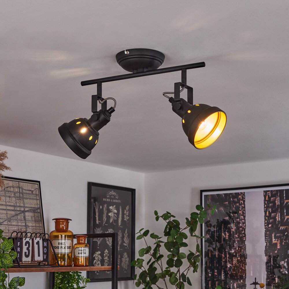 Plafonnier Tita Noir, 2 lumières main product photo