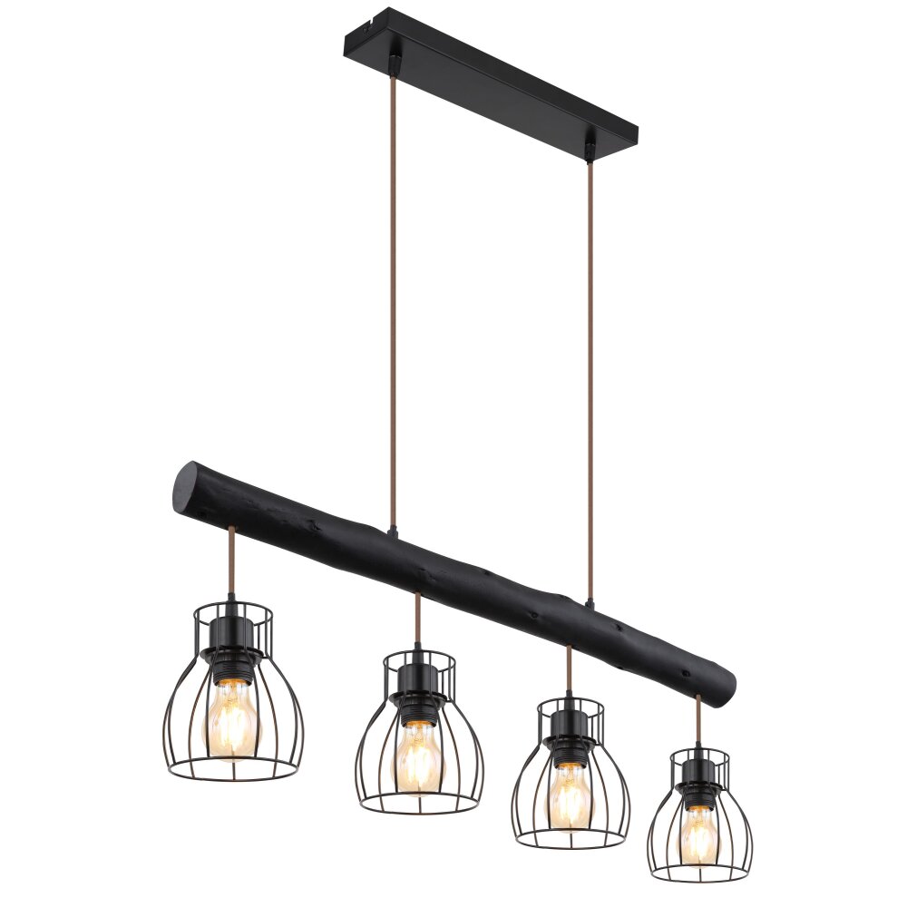 Suspension Globo MINA Noir, 4 lumières main product photo