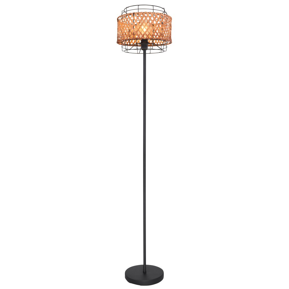 Lampadaire Globo GINA Bois foncé, Noir, 1 lumière main product photo