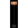 Lampadaire Globo GINA Bois foncé, Noir, 1 lumière