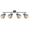 Plafonnier Globo LELA Argent Oxydé, 4 lumières