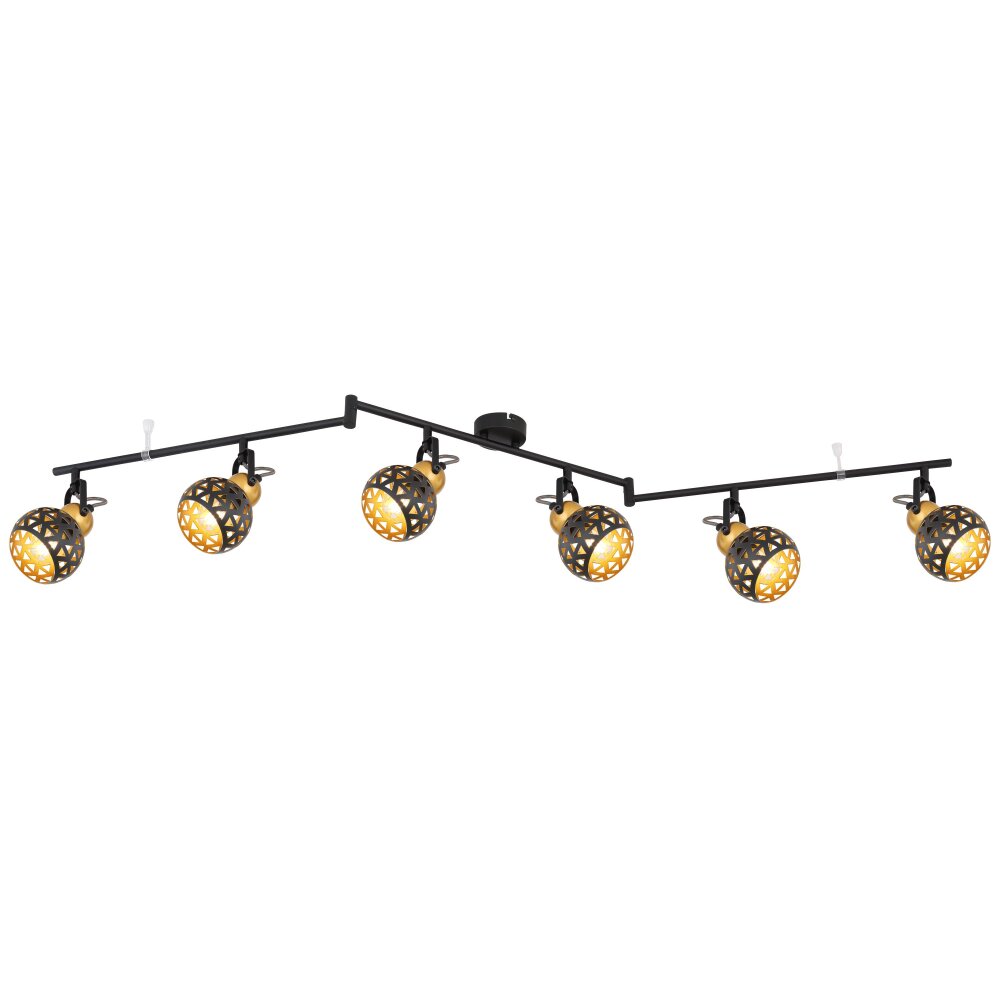 Plafonnier Globo SARRA Noir, 6 lumières main product photo