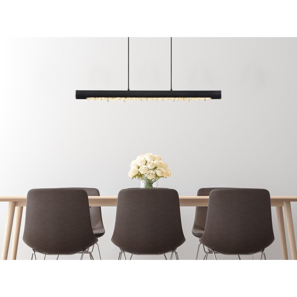 Suspension Globo FELICITAS LED Nickel mat, Noir, 1 lumière main product photo